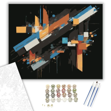 Számfestő.hu Digitális Absztrakt Geometria - számfestő készlet – 80×100 cm (Keretre feszítve) kreatív és készségfejlesztő