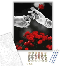 Számfestő.hu Egy szál rózsa neked - számfestő készlet – 80×100 cm (Keretre feszítve) kreatív és készségfejlesztő