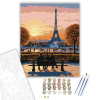 Számfestő.hu Eiffel-torony Naplementében a Trocadéro Kertjeiből - számfestő készlet – 50×60 cm (Keretre feszítve)