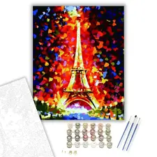 Számfestő.hu Eiffel Torony Ősszel - számfestő készlet – 60×70 cm (Keret nélkül) kreatív és készségfejlesztő