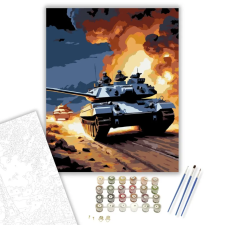 Számfestő.hu Éjszakai Tank Akció - számfestő készlet – 50×60 cm (Keret nélkül) kreatív és készségfejlesztő