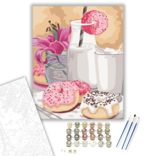 Számfestő.hu Elegáns reggeli - számfestő készlet – 40×50 cm (Keretre feszítve) kreatív és készségfejlesztő