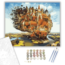 Számfestő.hu Eltűnő Város - számfestő készlet – 40×50 cm (Keretre feszítve) kreatív és készségfejlesztő