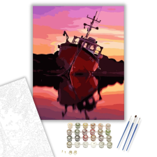 Számfestő.hu Elveszett hajó - számfestő készlet – 40×50 cm (Keretre feszítve) kreatív és készségfejlesztő