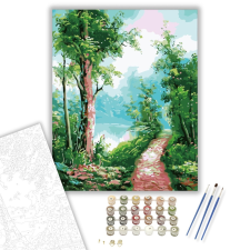 Számfestő.hu Erdei Út - számfestő készlet – 40×50 cm (Keretre feszítve) kreatív és készségfejlesztő