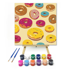 Számfestő.hu Fánkrengeteg - gyerek számfestő készlet – 20×20 cm (Keretre feszítve) kreatív és készségfejlesztő