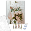 Számfestő.hu Fehér rózsák - számfestő készlet – 40×50 cm (Keretre feszítve)