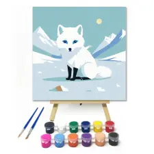Számfestő.hu Feketelábú - gyerek számfestő készlet – 50×50 cm (Keret nélkül) kreatív és készségfejlesztő