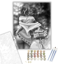 Számfestő.hu Feketén fehéren - számfestő készlet – 40×50 cm (Keretre feszítve) kreatív és készségfejlesztő