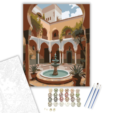 Számfestő.hu Fez-i Riad Udvara - számfestő készlet – 40×50 cm (Keretre feszítve) kreatív és készségfejlesztő
