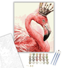 Számfestő.hu Flamingók Királya - számfestő készlet – 40×50 cm (Keretre feszítve) kreatív és készségfejlesztő