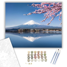 Számfestő.hu Fuji Hegy Tavasszal - számfestő készlet – 40×50 cm (Keretre feszítve) kreatív és készségfejlesztő
