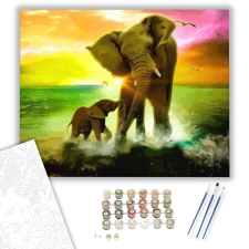 Számfestő.hu Fürdés a naplementében - számfestő készlet – 40×50 cm (Keretre feszítve) kreatív és készségfejlesztő