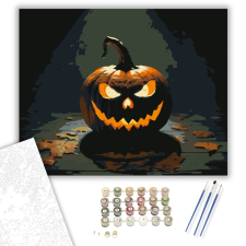 Számfestő.hu Füstös Halloween éj - számfestő készlet – 40×50 cm (Keretre feszítve) kreatív és készségfejlesztő