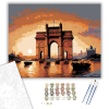 Számfestő.hu Gateway of India Naplementében - számfestő készlet – 80×100 cm (Keretre feszítve)