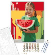 Számfestő.hu Gyerek és Görögdinnye - számfestő készlet – 40×50 cm (Keretre feszítve) kreatív és készségfejlesztő