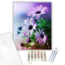 Számfestő.hu Gyönyörű lila kamilla - számfestő készlet – 40×50 cm (Keretre feszítve) kreatív és készségfejlesztő