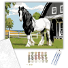 Számfestő.hu Gypsy Vanner Ló a Farm Előtt - számfestő készlet – 40×50 cm (Keretre feszítve)