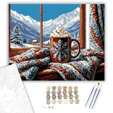 Számfestő.hu Havas Hegyi Kuckó Melege - számfestő készlet – 80×100 cm (Keretre feszítve) kreatív és készségfejlesztő