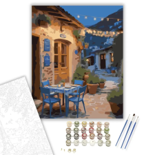 Számfestő.hu Hegyi Falu Taverna - számfestő készlet – 60×70 cm (Keretre feszítve) kreatív és készségfejlesztő