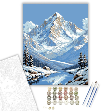 Számfestő.hu Hegyi Harmónia - számfestő készlet – 40×50 cm (Keretre feszítve) kreatív és készségfejlesztő