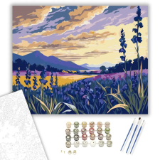 Számfestő.hu Hegyi Táj Virágpompája - számfestő készlet – 50×60 cm (Keretre feszítve) kreatív és készségfejlesztő