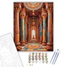 Számfestő.hu Hindu Templom Belső Tere - számfestő készlet – 80×100 cm (Keret nélkül) kreatív és készségfejlesztő