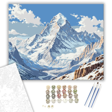 Számfestő.hu Hófödte Hegyi Magasztosság - számfestő készlet – 40×50 cm (Keretre feszítve) kreatív és készségfejlesztő