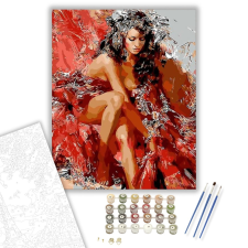 Számfestő.hu Hölgy - számfestő készlet – 40×50 cm (Keretre feszítve) kreatív és készségfejlesztő
