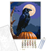 Számfestő.hu Holló és tök a holdfényben - számfestő készlet – 40×50 cm (Keretre feszítve)