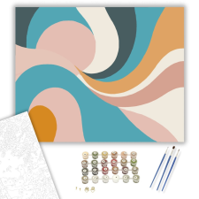 Számfestő.hu Hullámzó Színfolyam - számfestő készlet – 40×50 cm (Keretre feszítve) kreatív és készségfejlesztő