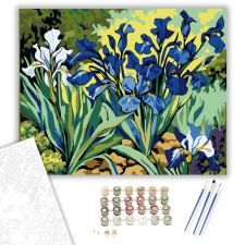 Számfestő.hu Íriszek Színpompája - számfestő készlet – 40×50 cm (Keretre feszítve) kreatív és készségfejlesztő