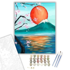 Számfestő.hu Japán bíbor hold - számfestő készlet – 40×50 cm (Keretre feszítve) kreatív és készségfejlesztő