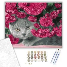 Számfestő.hu Játék a virágok között - számfestő készlet – 40×50 cm (Keretre feszítve) kreatív és készségfejlesztő