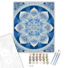 Számfestő.hu Jégkristály Mandala - számfestő készlet – 80×100 cm (Keretre feszítve) kreatív és készségfejlesztő