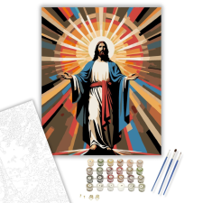 Számfestő.hu Jézus Feltámadása - számfestő készlet – 40×50 cm (Keretre feszítve) kreatív és készségfejlesztő