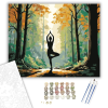 Számfestő.hu Jóga Póz Erdős Környezetben - számfestő készlet – 40×50 cm (Keretre feszítve)
