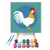Számfestő.hu Kakas - gyerek számfestő készlet – 30×30 cm (Keretre feszítve)