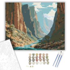 Számfestő.hu Kanyonok Varázsa - számfestő készlet – 40×50 cm (Keretre feszítve) kreatív és készségfejlesztő