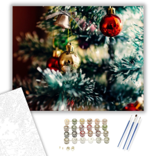 Számfestő.hu Karácsonyfa2- számfestő készlet – 40×50 cm (Keretre feszítve) kreatív és készségfejlesztő