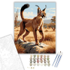 Számfestő.hu Karakal a Szavannán - számfestő készlet – 40×50 cm (Keretre feszítve)