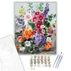 Számfestő.hu Kerti virágok - számfestő készlet – 80×100 cm (Keretre feszítve)