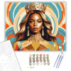 Számfestő.hu Királynői Énekesnő Portré - számfestő készlet – 40×50 cm (Keretre feszítve)
