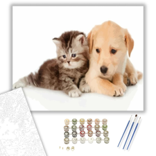 Számfestő.hu Kis aranyosak - számfestő készlet – 40×50 cm (Keretre feszítve) kreatív és készségfejlesztő