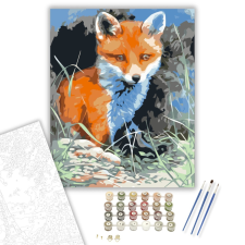Számfestő.hu Kíváncsi kisróka - számfestő készlet – 40×50 cm (Keretre feszítve) kreatív és készségfejlesztő