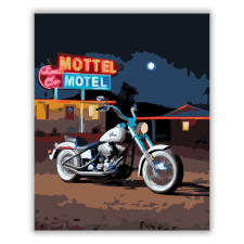 Számfestő.hu Klasszikus Chopper a Motel Előtt - számfestő készlet kreatív és készségfejlesztő