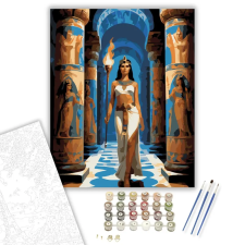 Számfestő.hu Kleopátra a Templom Folyosóján - számfestő készlet – 50×60 cm (Keretre feszítve) kreatív és készségfejlesztő