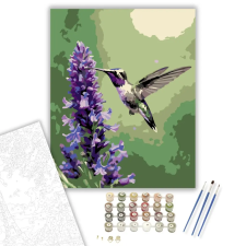 Számfestő.hu Kolibri a Levendulánál - számfestő készlet – 50×60 cm (Keretre feszítve) kreatív és készségfejlesztő