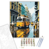 Számfestő.hu Kolkata Sárga Taxi és Villamos - számfestő készlet – 50×60 cm (Keret nélkül)