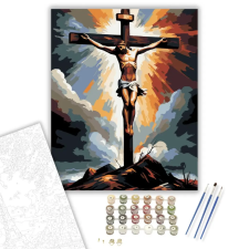 Számfestő.hu Krisztus Kereszten - számfestő készlet – 50×60 cm (Keretre feszítve) kreatív és készségfejlesztő
